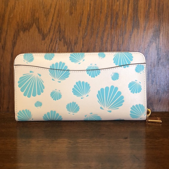 NWT-Kate Spade-Morgan-Seashell ๐Embossed-Zip-Around Continental Wallet-$210 - Picture 3 of 12